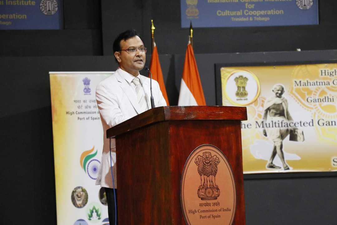 In celebration of Bharat week,  HCI and MGICC in collaboration with Gandhi Seva Sangh of T&T Inc hosted a lecture on “The Multifaceted Gandhi Who Gave The World A Lasting Moral Vision,” by Mr. Mohammed Kashavjee on 10 August, 2024 at MGICC.